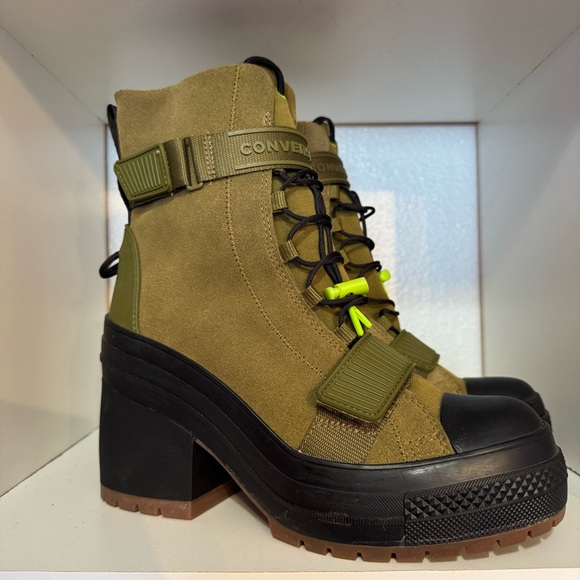 Converse Shoes - Converse Chuck Taylor All Star Hiker Boots Olive Green Heeled Gorpcore Size 8